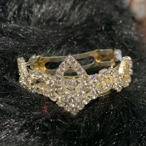 Elegant ponytail clip with princess, imitation diamonds